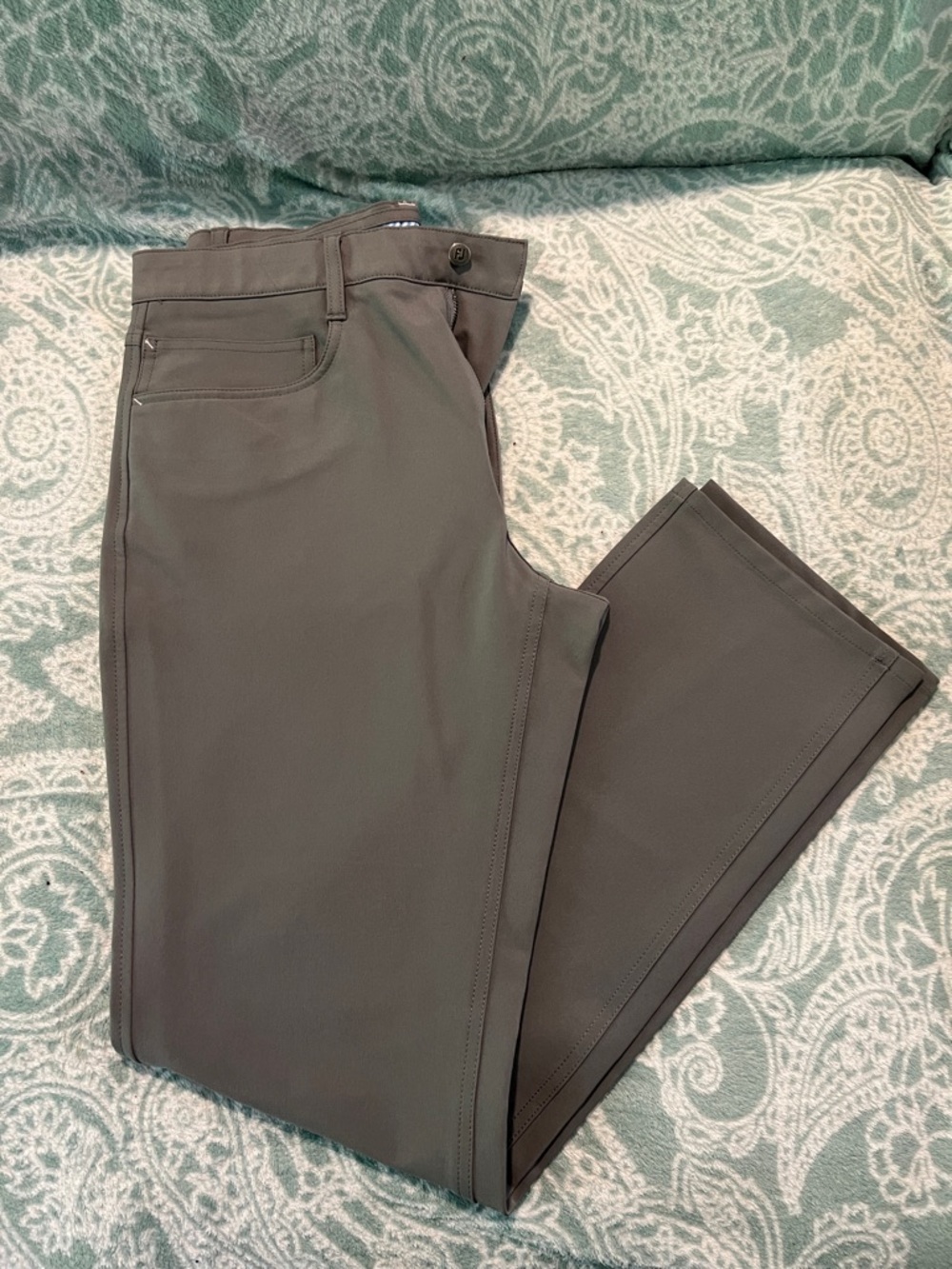 Foot Joy (FJ) Straight-Leg Golf Pants Gray